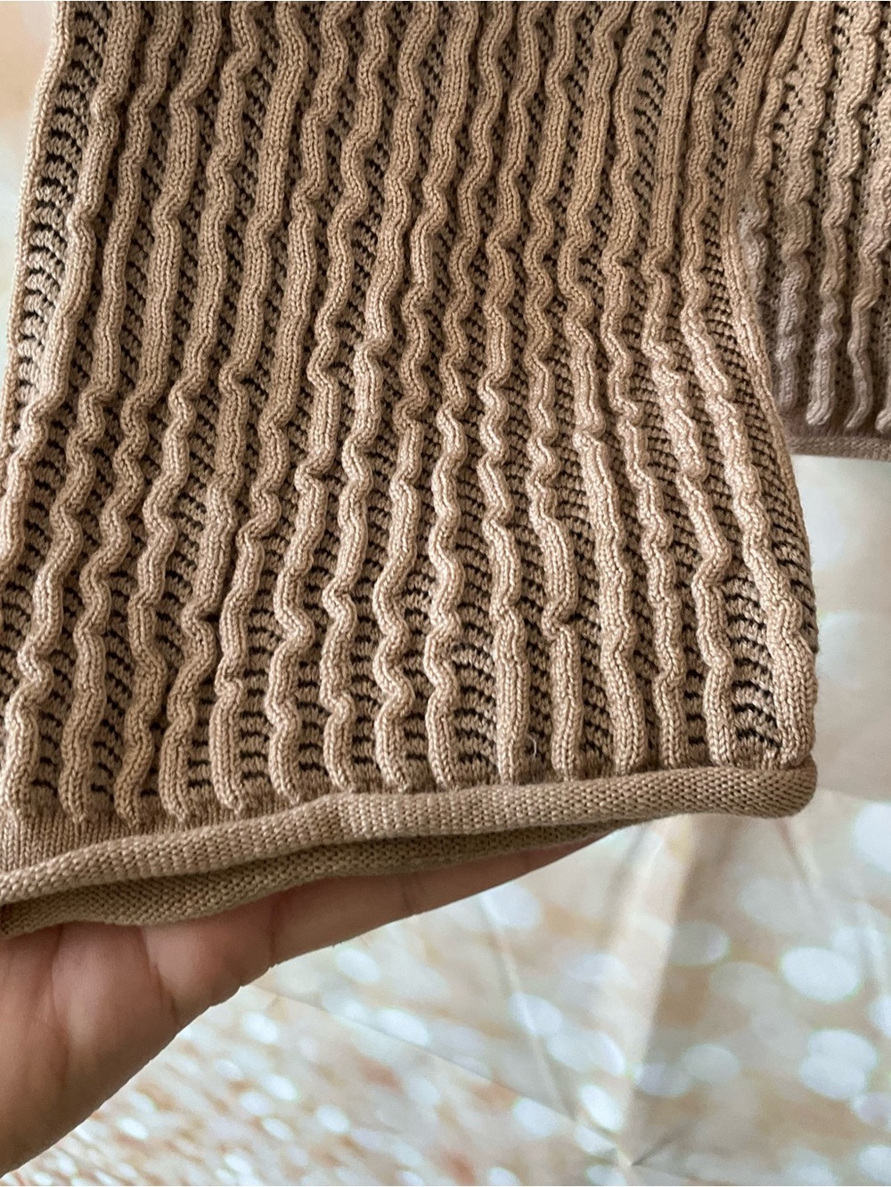 Giorgio Armani Tan Ribbed Sweater - Picture 4 of 14